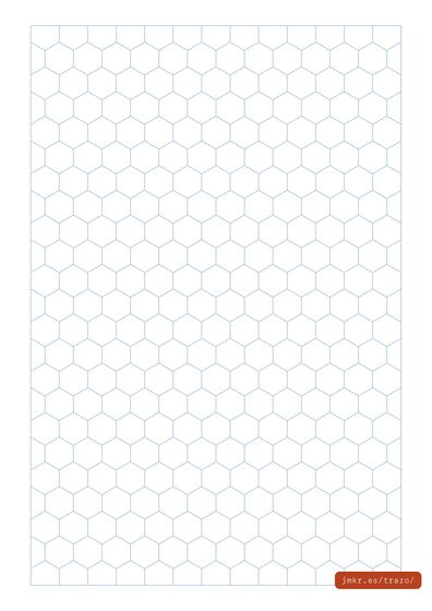 Hexagonal grid page — printable PDF