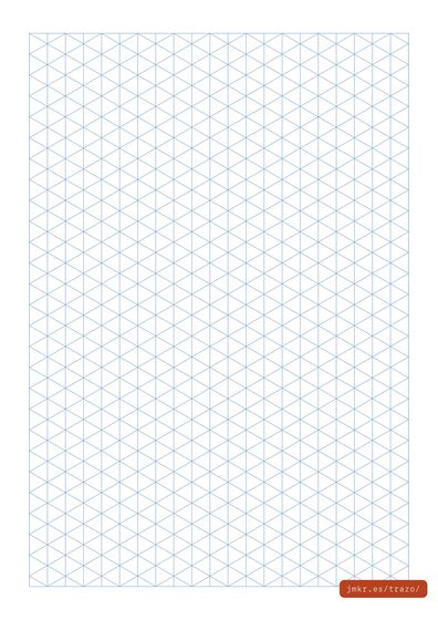Isometric grid page for technical drawing and game art — printable PDF
