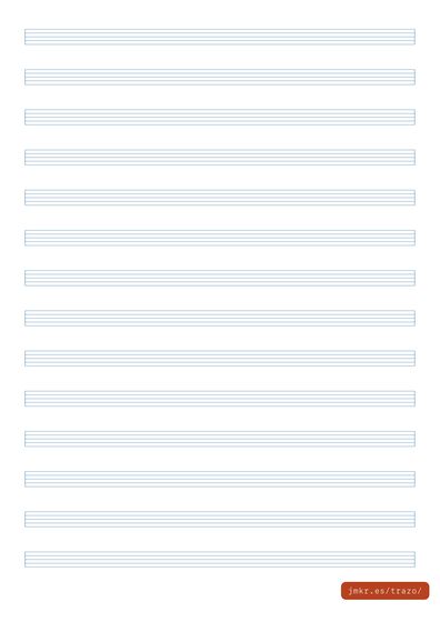 Blank music staff / pentagram manuscript page — printable PDF