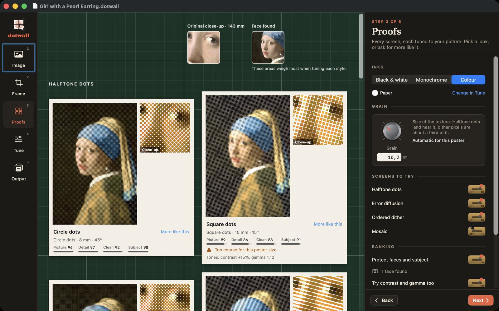 A proof sheet of every screen, each tuned to keep your picture — faces stay sharp