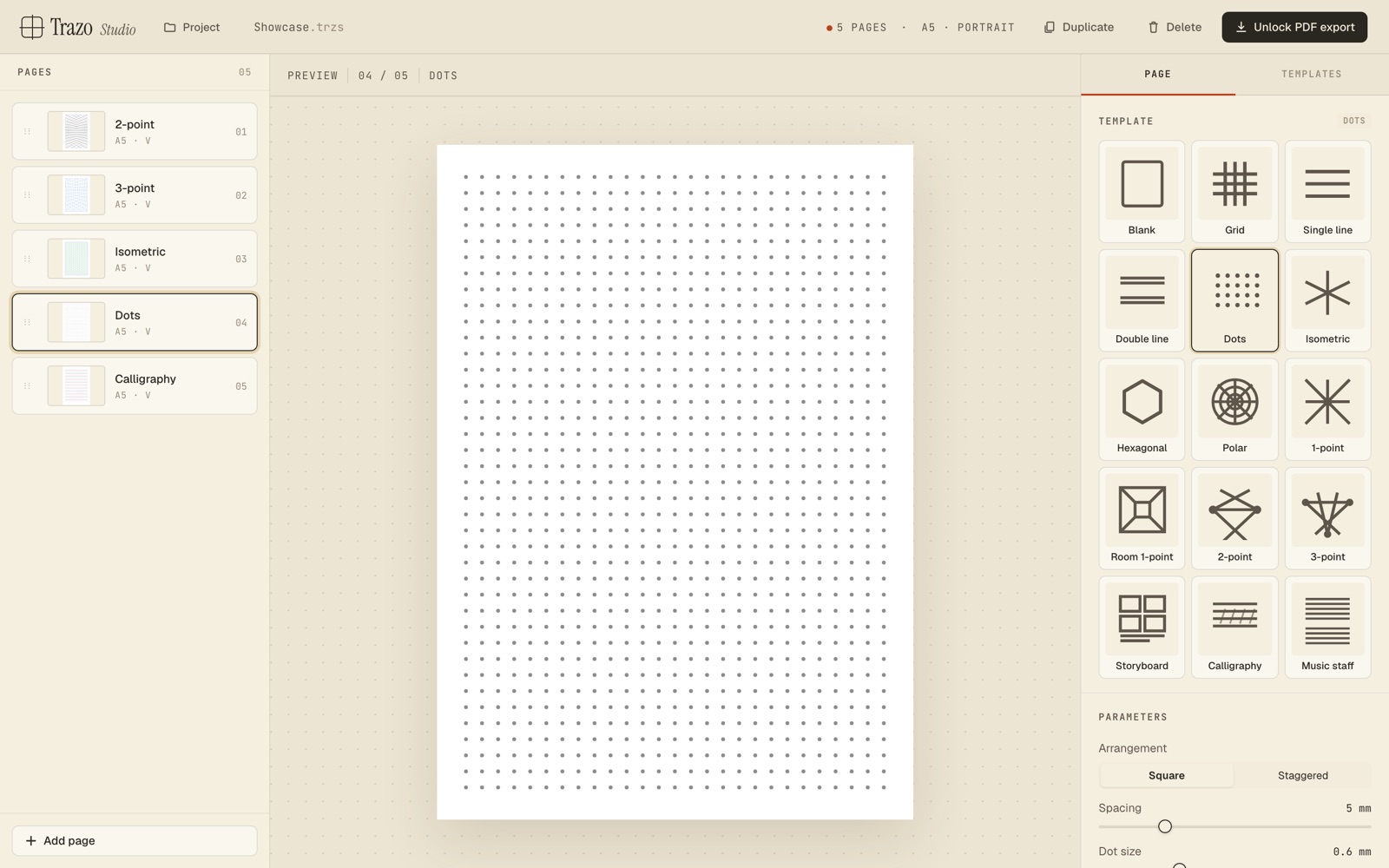 Dot grid