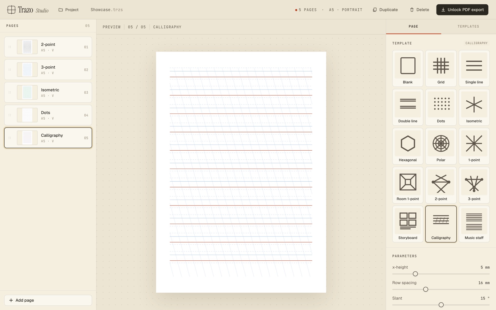 Calligraphy guides